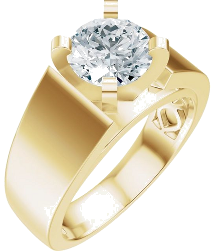 Sužadėtuvių Žiedas „Solitaire Cathedral-Style“ 14k yellow gold Round 8mm (6)