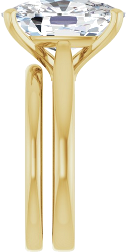 Sužadėtuvių Žiedas 14k yellow gold Elongated Cushion 14mm x 10mm (9)
