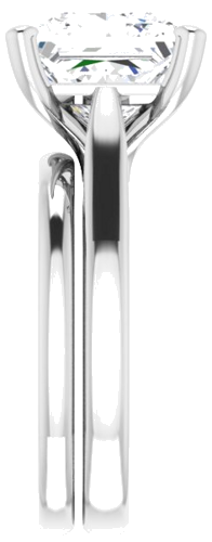 Sužadėtuvių Žiedas „Solitaire“ 585 Baltojo Aukso Square 9mm (9)