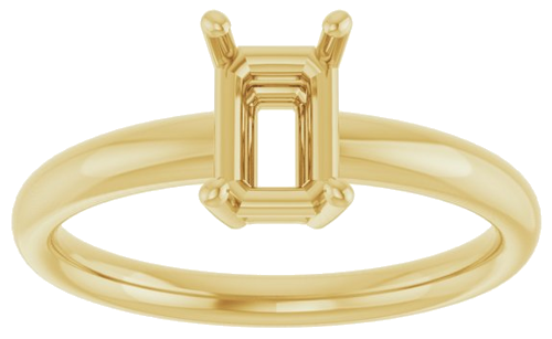 Sužadėtuvių Žiedas „Solitaire“ 14k yellow gold Emerald 7mm x 5mm (3)