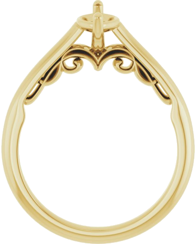 Sužadėtuvių Žiedas „Sculptural“ 14k yellow gold Marquise 10mm x 5mm (2)