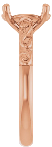 Sužadėtuvių Žiedas „Solitaire“ 14k rose gold Oval 10mm x 8mm (4)