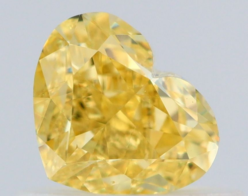 0.56 carat Fancy Intense Yellow-VS1 Natūralus Heart Deimantas (1)