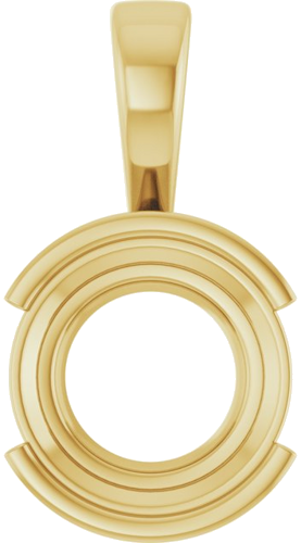 18K Yellow 12 mm Round Pendant Mounting (1)