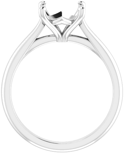 14K White 8.8 mm Round Solitaire Engagement Ring Mounting (2)