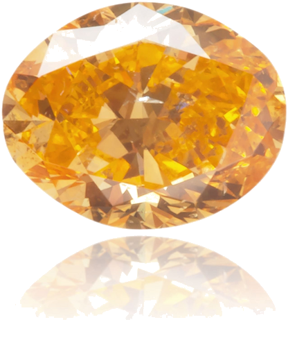 0.25 carat Fancy Vivid Orange-SI2 Natūralus Oval Deimantas (1)