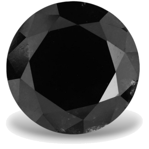 3.58 carat Fancy Black-VVS2 Excellent cut Natūralus Round Deimantas (1)