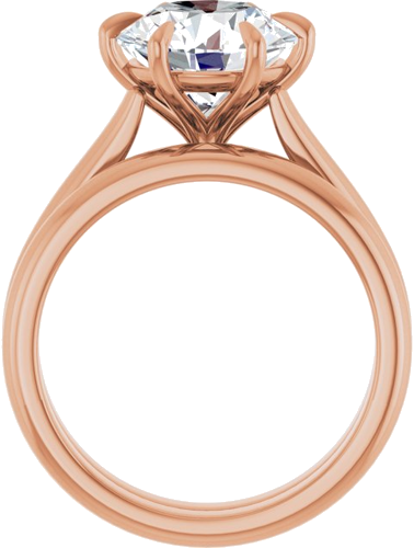 Sužadėtuvių Žiedas „Claw-Prong“ 14k rose gold Round 9.4mm (7)