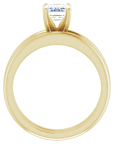 Sužadėtuvių Žiedas „Solitaire“ 585 Geltonojo Aukso Emerald 7mm x 5mm (7)