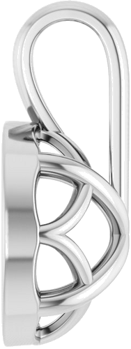 Pakabukas „Solitaire“ 14k white gold Round 9.4mm (3)