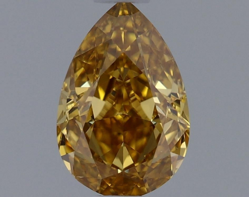 0.53 carat Fancy Deep Brownish Yellow-VS2 Natūralus Pear Deimantas (1)
