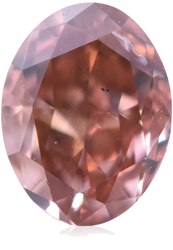 0.2 carat Fancy Deep Orangey Pink-SI2 Natūralus Oval Deimantas (1)