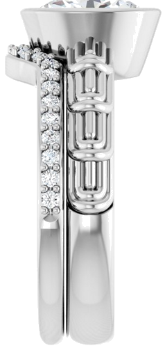 Sužadėtuvių Žiedas „Solitaire“ 585 Baltojo Aukso Oval 9mm x 7mm (9)