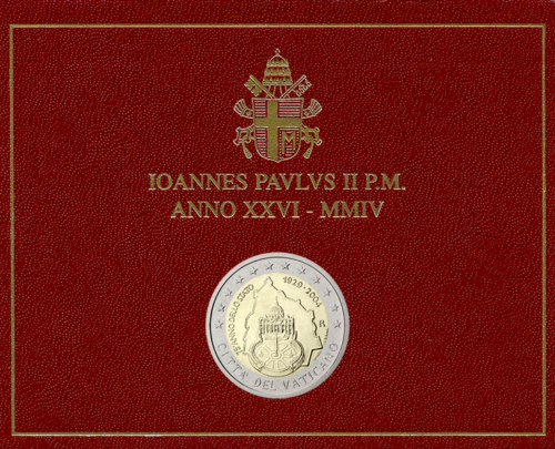 2004 Vatikāna 75 gadi kopš Vatikāna dibināšanas 2 eiro monēta (2)