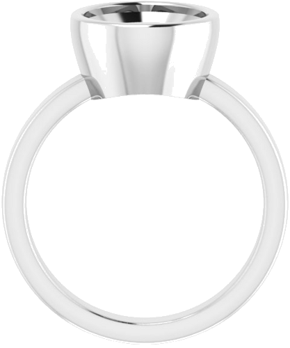 Sužadėtuvių Žiedas „Solitaire“ 585 Baltojo Aukso Oval 11mm x 9mm (2)