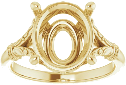 Sužadėtuvių Žiedas „Sculptural“ 14k yellow gold Oval 12mm x 10mm (3)
