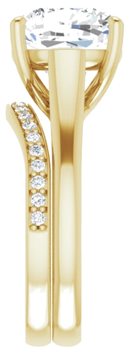 Sužadėtuvių Žiedas „Solitaire“ 14k yellow gold Cushion 10mm (9)