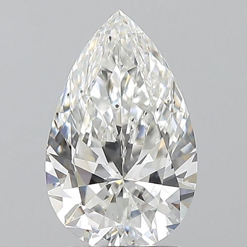 1.7 carat G-SI1 Natūralus Pear Deimantas (1)