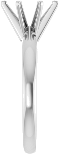 Sužadėtuvių Žiedas „Solitaire“ 585 Baltojo Aukso Oval 8mm x 6mm (4)