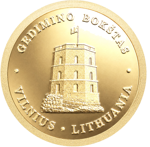 1/25 oz Gediminas Tower 2016 Niue Gold Coin (1)