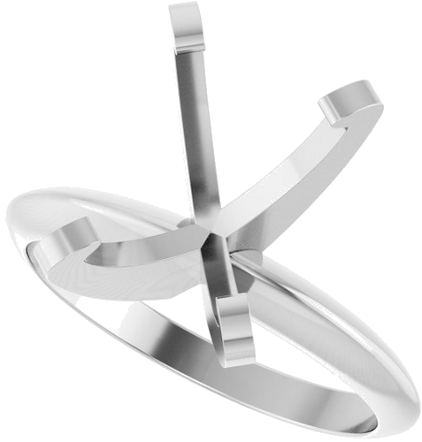 Sužadėtuvių Žiedas „Solitaire“ 585 Baltojo Aukso Oval 11mm x 9mm (5)