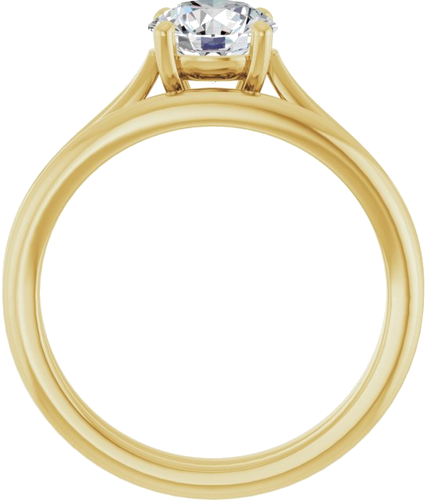 Sužadėtuvių Žiedas „Solitaire“ 14k yellow gold Round 6.5mm (7)
