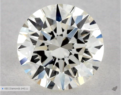 0.51 carat K-VVS1 Excellent cut Natūralus Round Deimantas (1)