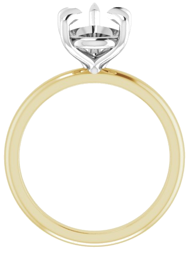 Sužadėtuvių Žiedas „Claw-Prong“ 14k yellow/white gold Pear 12mm x 8mm (2)
