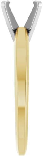 14K Yellow White 6.5 mm Round Solitaire Engagement Ring Mounting (4)