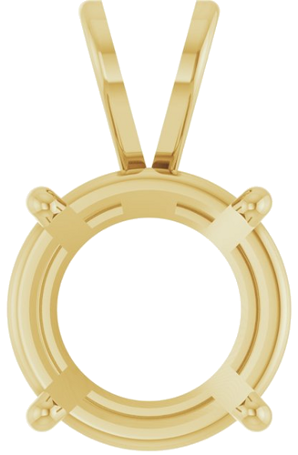 Pakabukas „Round 4-Prong Basket“ 14k yellow gold Round 12mm (1)