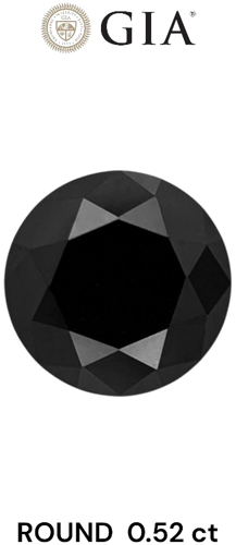 0.52 carat Fancy Black-VVS2 Excellent cut Natūralus Round Deimantas (1)