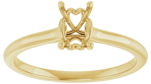 Sužadėtuvių Žiedas „Solitaire“ 14k yellow gold Emerald 6mm x 4mm (3)