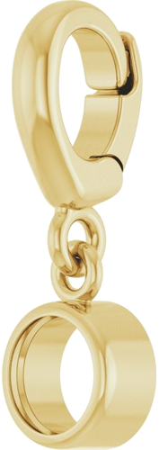 Pakabukas „Bezel-Set Solitaire Charm“ 14k yellow gold Round 4mm (2)