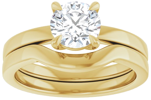 Sužadėtuvių Žiedas „Claw-Prong Solitaire“ 14k yellow gold Round 6.5mm (8)