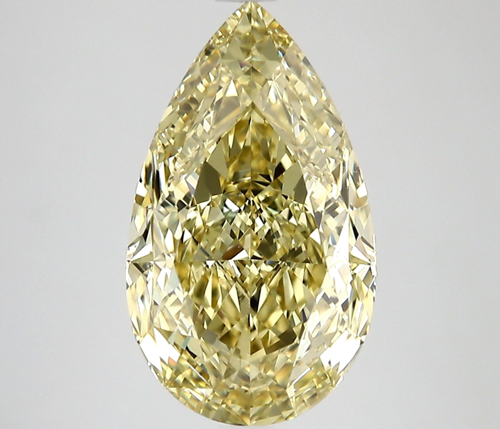 4.08 carat Fancy Yellow-VVS2 Natūralus Pear Deimantas (1)