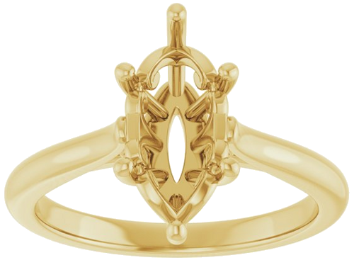 Sužadėtuvių Žiedas „Solitaire“ 14k yellow gold Marquise 12mm x 6mm (3)