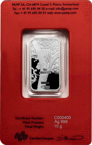 10 g Sidabro luitas 2022 Tigro metai Lunar PAMP (2)