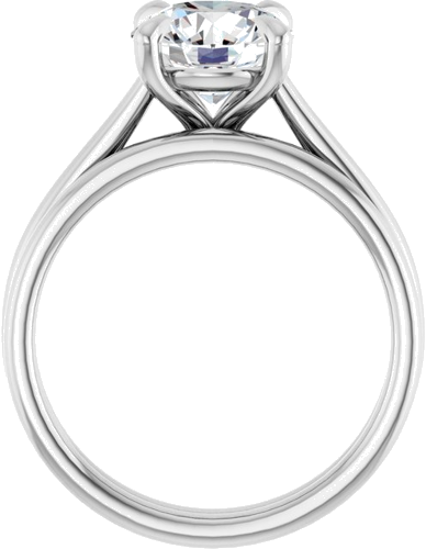 Sužadėtuvių Žiedas „Claw-Prong Solitaire“ 10k white gold Round 8mm (7)