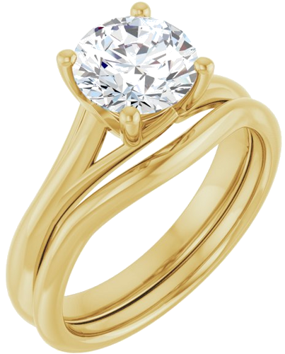 Sužadėtuvių Žiedas „Solitaire“ 14k yellow gold Round 7.4mm (6)