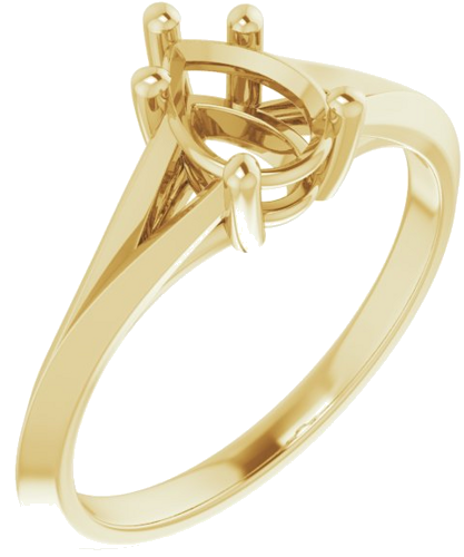 Sužadėtuvių Žiedas „Solitaire“ 585 Geltonojo Aukso Pear Shape 7mm x 5mm (1)