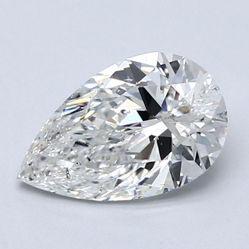 1.5 carat G-SI2 Natūralus Pear Deimantas (1)