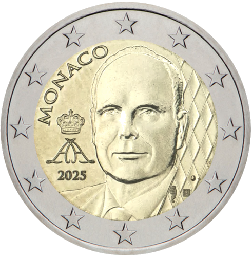 2026 Monako Alberta II nacionālā 2 eiro monēta (1)