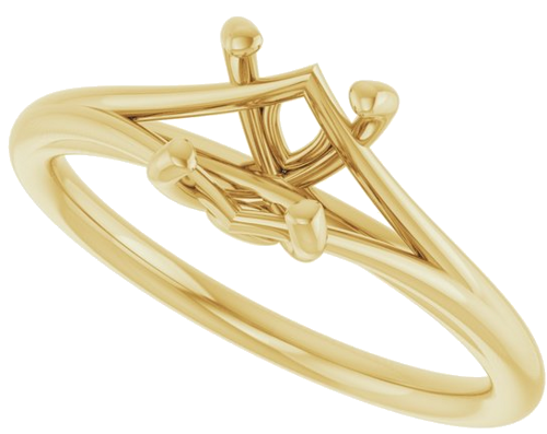 Sužadėtuvių Žiedas „Solitaire“ 14k yellow gold Round 6.5mm (5)
