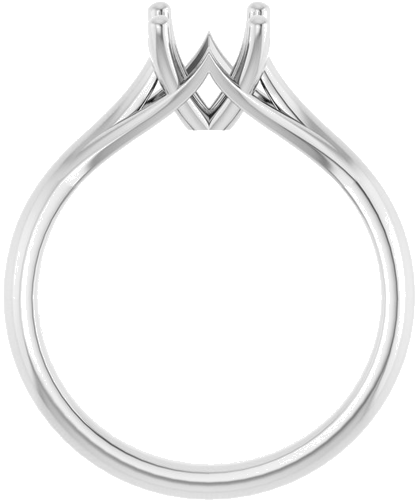 Sužadėtuvių Žiedas „Solitaire“ 585 Baltojo Aukso Round 6.5mm (2)