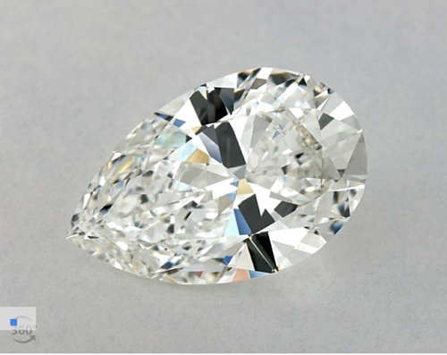 3.06 carat G-SI1 Natūralus Pear Deimantas (1)