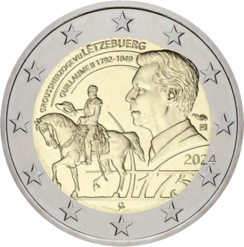 2024 Luxembourg Guillaume II 2 euro coin BU card (2)
