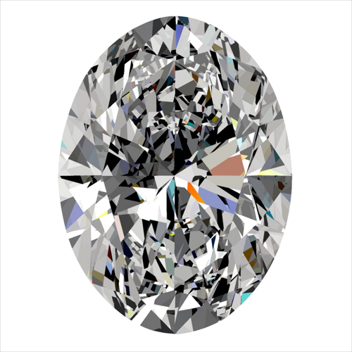 0.43 carat E-SI2 Natūralus Oval Deimantas (1)