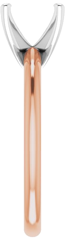 14K Rose   White  9x7 mm Oval Solitaire Engagement Ring Mounting (4)