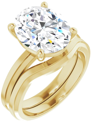 Sužadėtuvių Žiedas „Solitaire“ 14k yellow gold Oval 12mm x 10mm (6)