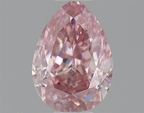 0.5 carat Fancy Intense Pink-SI1 Natūralus Pear Deimantas (1)